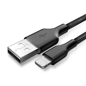 Planet Gates Black / 1m ROCK USB Cable For iPhone 5 5S 6 6S 7 8 Plus XS MAX XR X USB Charging Data Sync Cable For iPad iOS Mobile Phone Charger Cord