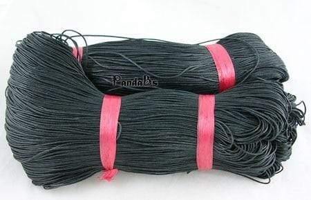 Planet Gates Black 1mm 400m/bundle Cotton Wax Beading Cord Thread for Necklace  Bracelet Jewelry Making Findings Accessories Hot Discount
