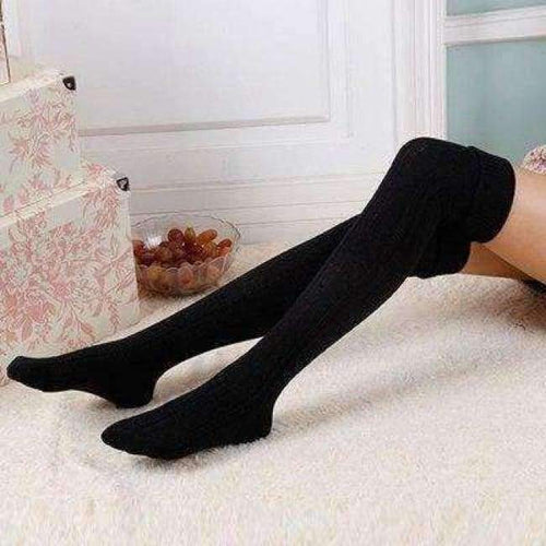 Planet Gates Black 1Pair Thigh High Socks Girls Stockings Winter Warm Hosiery Socks Women Sexy  Stockings Knee High Socks Stocking