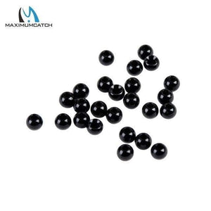 Planet Gates Black / 2.0mm 25pcs/lot 2.0-3.8mm Fly Tying Tungsten Beads Round Nymph Head Ball Fly Tying Material 18 Different Colors