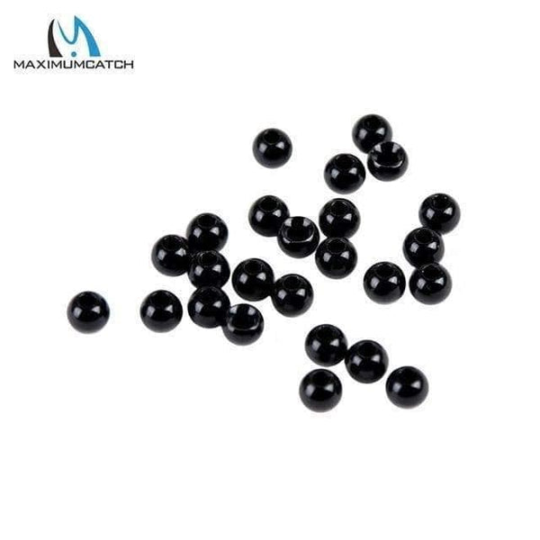 Planet Gates Black / 2.0mm 25pcs/lot 2.0-3.8mm Fly Tying Tungsten Beads Round Nymph Head Ball Fly Tying Material 18 Different Colors