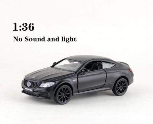 Planet Gates Black 2 1:32 AMGC63S C63S Coupe Alloy Car Model Diecasts & Toy Vehicle Metal Car Model Collection High Simulation Sound Light Kids Gift