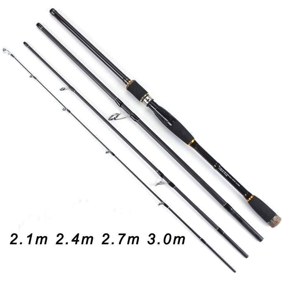 Planet Gates Black / 2.1 m Spinning casting Fishing Rod 100% Carbon Fiber 2.1m-3.0m 4 Section M Lure Rods Fast Action Pesca Travel Rod Fishing Tackle