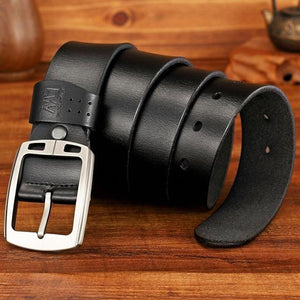 Planet Gates black 2 / 120cm less 35to37 ln Quality Genuine Leather Luxury Strap Male Belts For Men Jeans Casual Belt Pin Buckle