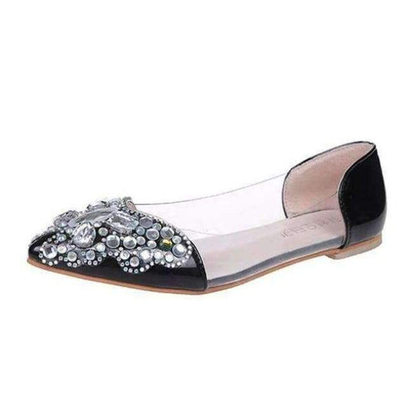 Planet Gates Black 2 / 4 ANOVISHANA women Ballet flats shoes women Rhinstone ballerina flats women flats shoes luxury shoes Crystal wedding shoes D401