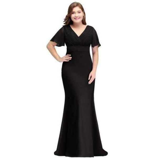 Planet Gates Black / 2 Butterfly sleeve Chiffon Burgundy Bridesmaid Dress plus size 2018 Women Long Formal Gown bridesmaid dresses