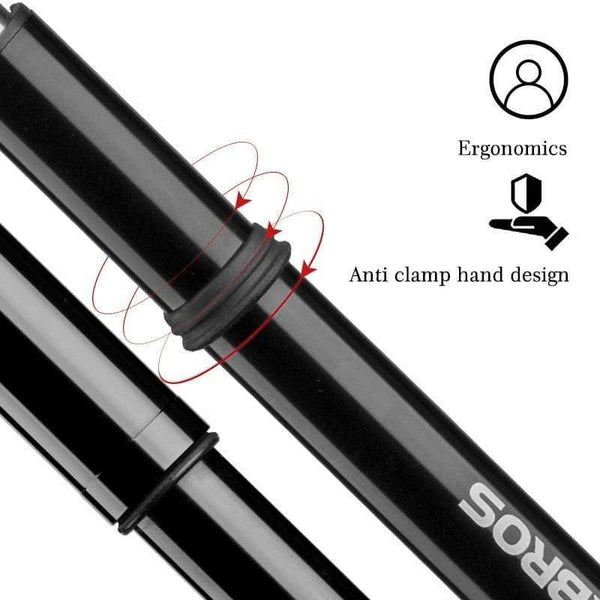 Planet Gates Black 2 / China Cycling Bike Bicycle Mini Pump 150 PSI Aluminum Alloy Portable With Pressure Gauge Inflator Bike Tire Pump Presta Valve