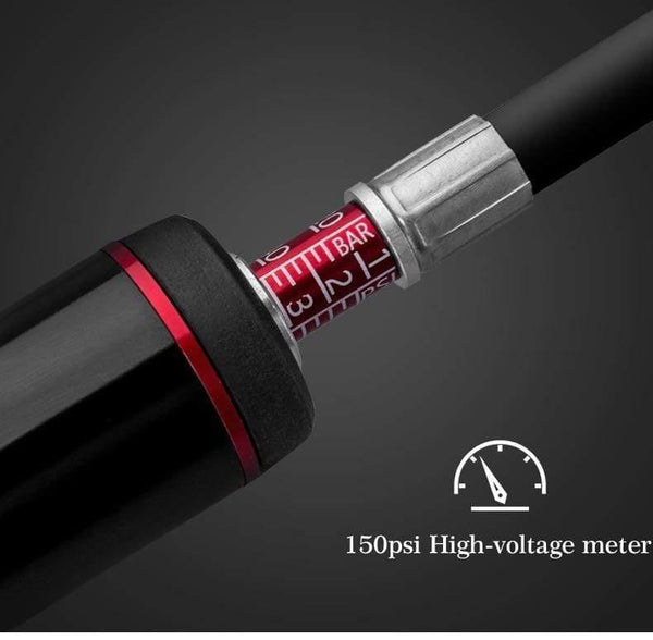 Planet Gates Black 2 / China Cycling Bike Bicycle Mini Pump 150 PSI Aluminum Alloy Portable With Pressure Gauge Inflator Bike Tire Pump Presta Valve