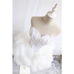 Planet Gates Black / 2 Cocktail Dresses Feather Women 2017 Black Strapless Sexy Short Party Prom Dress Homecoming Dresses Robe De Cocktail Gowns