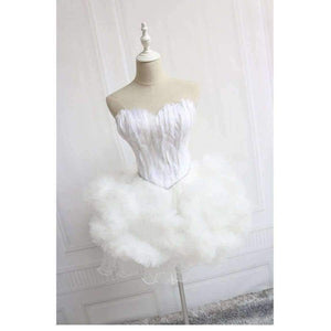 Planet Gates Black / 2 Cocktail Dresses Feather Women 2017 Black Strapless Sexy Short Party Prom Dress Homecoming Dresses Robe De Cocktail Gowns