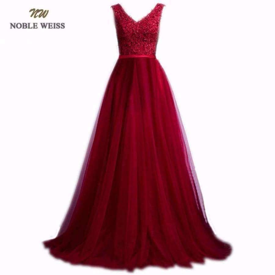 Planet Gates Black / 2 Elegant V-Neck A-Line Sweep Train Lace Beading Evening Dress Cheap Prom Dresses Robe De Soiree Party Dress