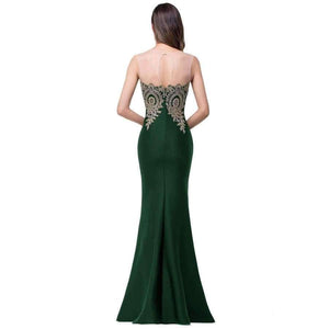 Gold Applique Royal Blue Lilac Mermaid Bridesmaid Dresses 2018 Long Wedding Party Dress Robe Demoiselle Dhonneur