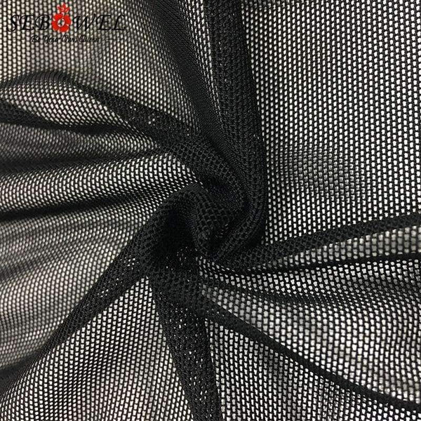 Planet Gates Black 2 / L Sexy Black Mesh Deep V Bodysuit Women Plus size Sheer Skinny Long Sleeve Bodysuits Body Jumpsuit Femme Rompe S-XXL