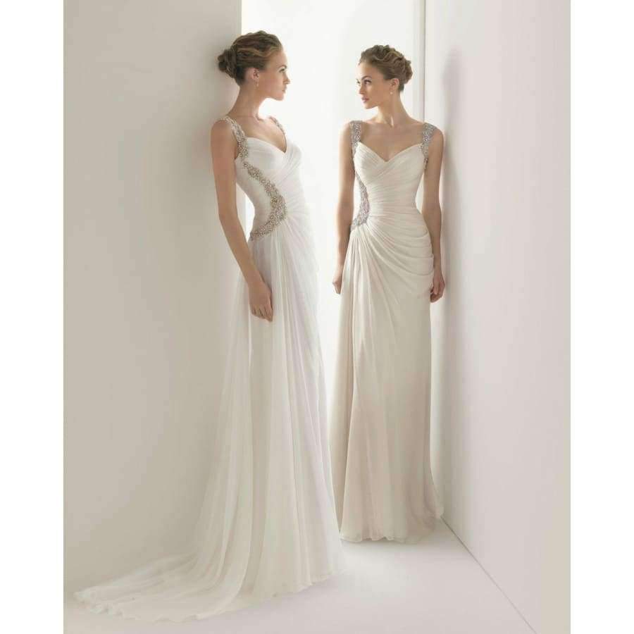 Planet Gates Black / 2 New design hot seller Beaded Strap Chiffon Custommade size/color white/ivory Bridesmaid Dresses