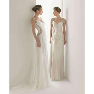 Planet Gates Black / 2 New design hot seller Beaded Strap Chiffon Custommade size/color white/ivory Bridesmaid Dresses