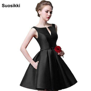 Planet Gates Black / 2 New fashion fuchsia vestido de noiva short design Champange color lace up bridal party cocktail dress