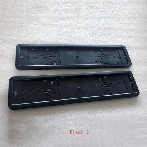 Planet Gates Black 2 Pcs Fit EU License Plate Frame License Plate Holder Number Plate Frame Stainless Carbon Fiber And Plastic Car Accessories