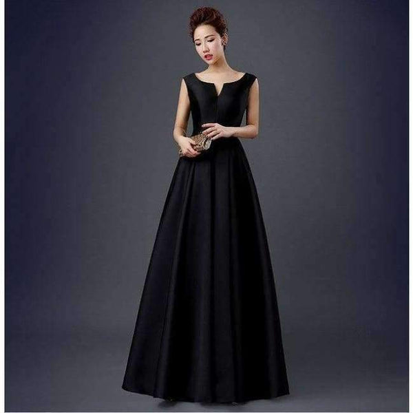 Planet Gates black / 2 Quality Wine Red Bridesmaid Dresses Long Thick Satin Floor Length Elegant Prom Party Dresses Vestido Da Dama De Honra 2017