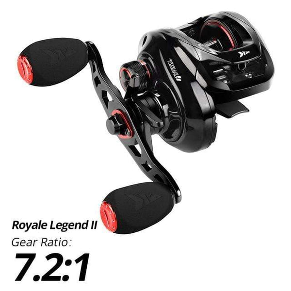 Planet Gates Black 2 / Right Hand / Spain Royale Legend II & GT Baitcasting Reel 7.2:1 5.4:1 Gear Ratio Reel  Freshwater Aluminum Spool 8 KG Drag Fishing Coil