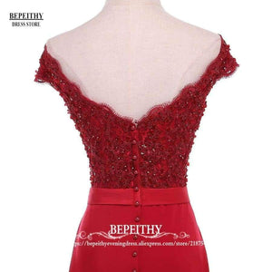 Planet Gates Black / 2 Robe De Soiree Mermaid Burgundry Long Evening Dress Party Elegant Vestido De Festa Long Prom Gown 2017 With Belt