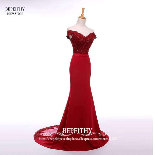 Planet Gates Black / 2 Robe De Soiree Mermaid Burgundry Long Evening Dress Party Elegant Vestido De Festa Long Prom Gown 2017 With Belt