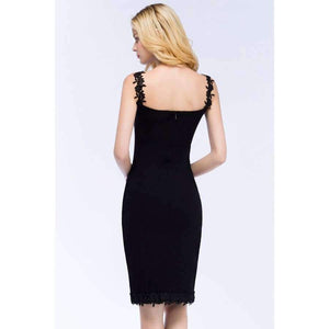 Planet Gates Black / 2 Satin Cocktail Dress 2018 Women Knee Length semi Formal Gown Sexy V Neck Cocktail Party Dresses Vestido Coquetel