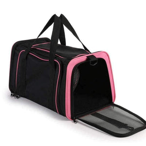 Planet Gates Black 2 Sides Expand / for inner 7kgs pets Expandable Portable Pet Dog Car Travel Bag For Small Dogs Oxford Breathable Cat Carrier Outdoor Car Travel Accessories