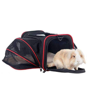 Planet Gates Black 2 Sides Expand / for inner 7kgs pets Expandable Portable Pet Dog Car Travel Bag For Small Dogs Oxford Breathable Cat Carrier Outdoor Car Travel Accessories