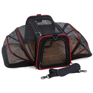 Planet Gates Black 2 Sides Expand / for inner 7kgs pets Expandable Portable Pet Dog Car Travel Bag For Small Dogs Oxford Breathable Cat Carrier Outdoor Car Travel Accessories