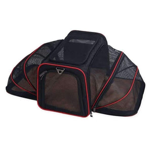 Planet Gates Black 2 Sides Expand / for inner 7kgs pets Expandable Portable Pet Dog Car Travel Bag For Small Dogs Oxford Breathable Cat Carrier Outdoor Car Travel Accessories