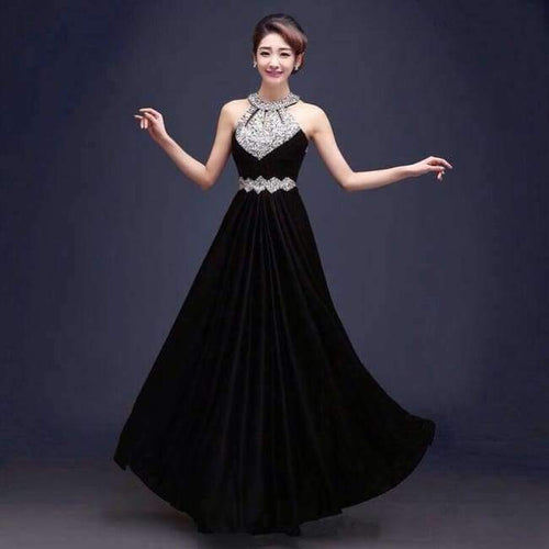 Planet Gates black / 2 Vestido de Festa de Casamento 2018 Long Crystal Bridesmaid Dresses for Wedding Party Satin Dress Formal Prom Party Gowns