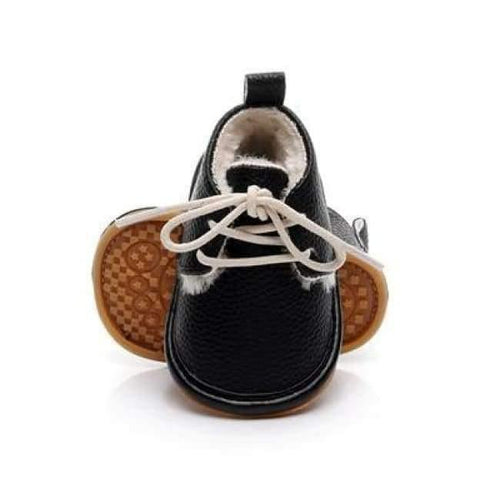 Planet Gates black / 2 Winter super warm floral printing PU leather with fur baby moccasins infant baby girl boys shoes lace up boot