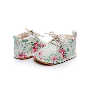 Planet Gates black / 2 Winter super warm floral printing PU leather with fur baby moccasins infant baby girl boys shoes lace up boot