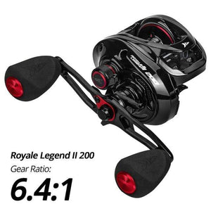 Planet Gates Black 200 / Left Hand / China Royale Legend II & GT Baitcasting Reel 7.2:1 5.4:1 Gear Ratio Reel  Freshwater Aluminum Spool 8 KG Drag Fishing Coil