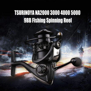 Planet Gates Black / 2000 Series NA2000 3000 4000 5000 9BB 5:2:1 Fishing Reel Aluminum Fishing Spinning Reel Fish Tool Automatic Folding Handle