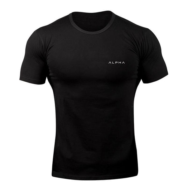 Men Cotton Brand T-shirt Casual Fashion Printed Black t shirt Gyms Fitness Bodybuilding Workout Tees Tops Male Summer Clothing
