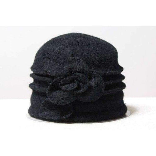 Planet Gates black 2018 Floral Casual Brand Warm Lady Autumn Floppy Soft Girl Fedoras Women Fedoras 100% Pure Wool Dome Winter Hat For Women