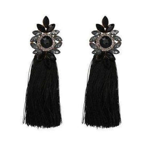 Planet Gates Black 2018 Hot sale 9 Colors Long Tassel Earrings For Women Crystal Drop Earrings For Wedding Fashion Statement Jewelry Wholesale 30