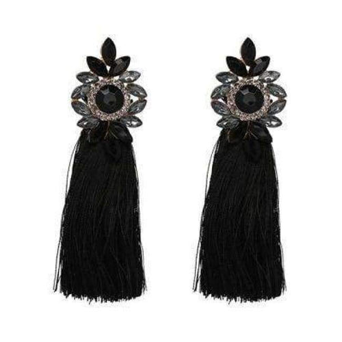 Planet Gates Black 2018 Hot sale 9 Colors Long Tassel Earrings For Women Crystal Drop Earrings For Wedding Fashion Statement Jewelry Wholesale 30