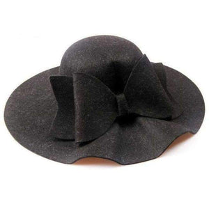 Planet Gates black 2018 New Australia Wool Felt Hat England Women Fedora Hat Wide Brim Hats With Big Bowknot For Elegant Lady Hat Christmas GIfts