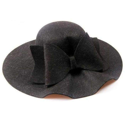 Planet Gates black 2018 New Australia Wool Felt Hat England Women Fedora Hat Wide Brim Hats With Big Bowknot For Elegant Lady Hat Christmas GIfts