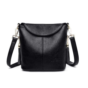 Elegant Female Shoulder Bags Ladies High Quality Leather Crossbody Bag Soft Solid Color