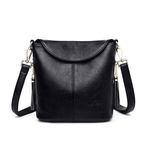 Elegant Female Shoulder Bags Ladies High Quality Leather Crossbody Bag Soft Solid Color