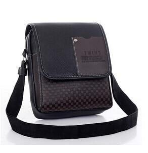 Planet Gates Black / (20cm<Max Length<30cm) Pu Leather Men Messenger Bag Briefcase shoulder crossbody handbag business bag casual men's travel bag  KY-1