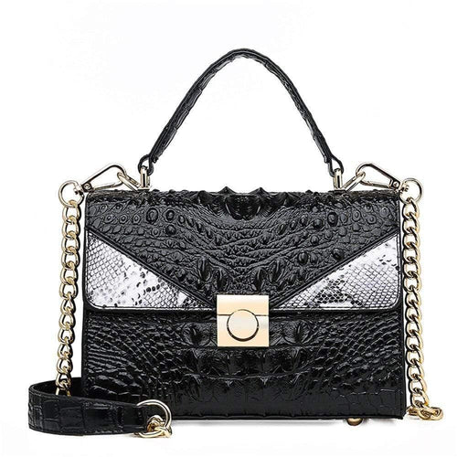 Quality Luxury Alligator Lady Bags New Retro PU Leather Women Single Shoulder Bag Fashion Chain