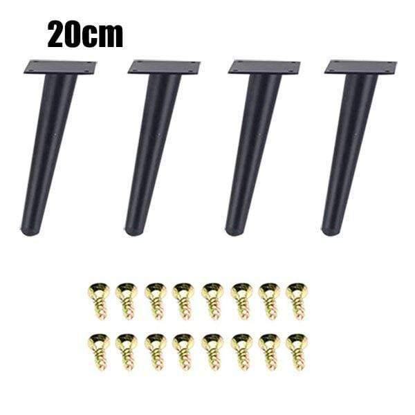 4Pcs/Set 15/20/25/30CM Furniture Cabinet Metal Legs Round Tapered Leg DIY Furnitur Sofa Table Bed Shoe Cabinet Desk Legs