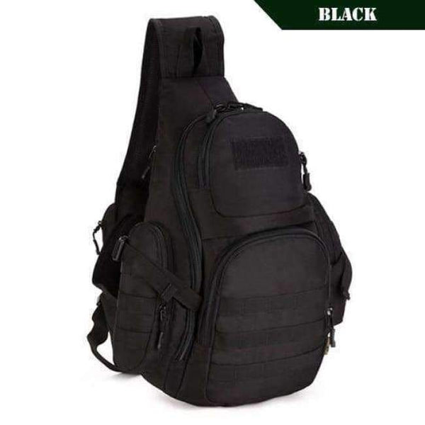 Planet Gates Black / 20L / China 20-35L Tactical Sling Bag, 14" Laptop Waterproof Molle Military Backpack, Camping Hiking Hunting Sport Bag