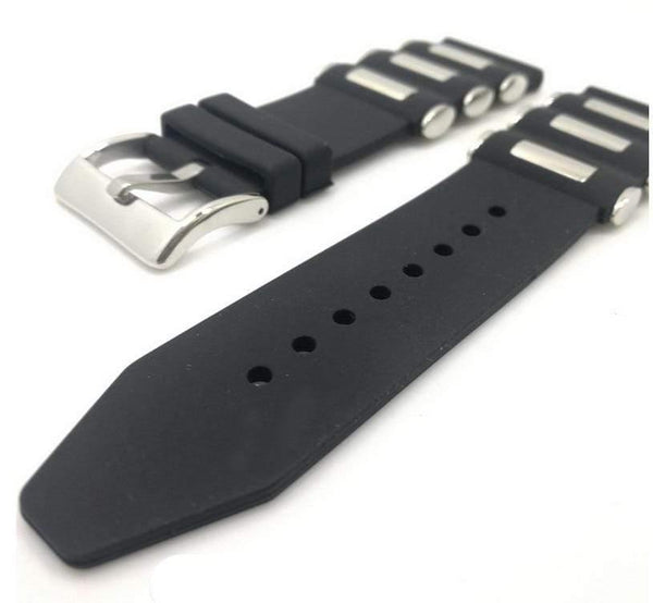 Planet Gates Black / 20mm 1PCS 20MM 22MM 24MM 26MM Rubber Watch band watch strap watch parts black color available -0328-1WS