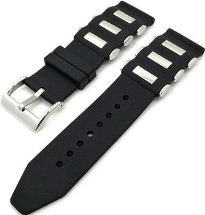 Planet Gates Black / 20mm 1PCS 20MM 22MM 24MM 26MM Rubber Watch band watch strap watch parts black color available -0328-1WS