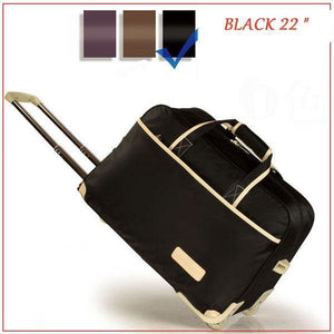 Planet Gates Black 22 Trolley Luggage Rolling Suitcase Brand Casual Thickening Rolling Case Travel Bag on Wheels Luggage Suitcase